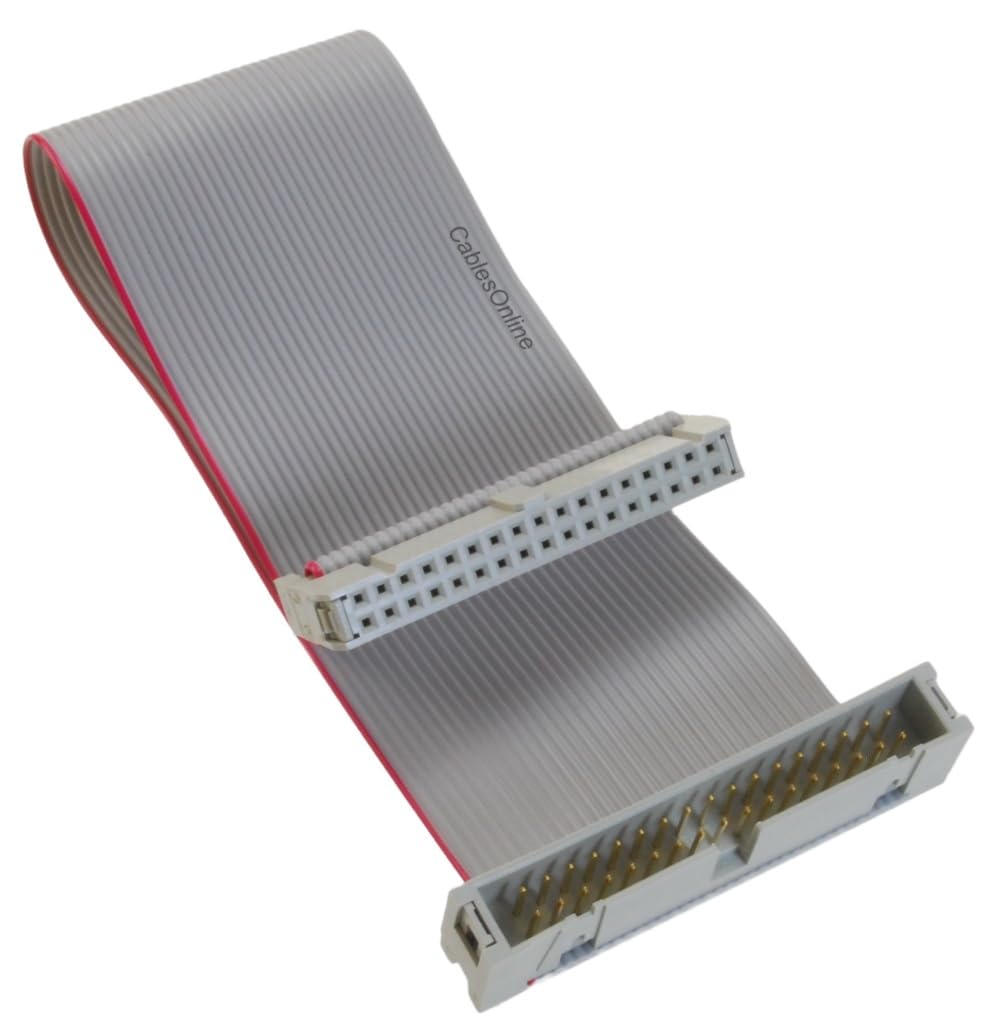 CablesOnline, 8-inches 34-Pin (2x17) 2.54mm-Pitch IDC 34-Wire Flat Ribbon Extension Cable, FR-3408M