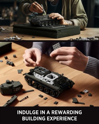 Nifeliz T34/85 Tank, WW2 Military Tank Building Set for Adults, Collectible Army Model to Build and Display, Gift Ideal for Military Fans (818 PCS, NF10270)