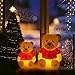 CCLIFE 3er Set LED Geschenkbox Weihnachten Weihnachtenbox Beleuchtete Lichterkette batteriebetrieb Weihnachtsdeko (2er Bär, Echtwachs, ohne Fernbedienung)