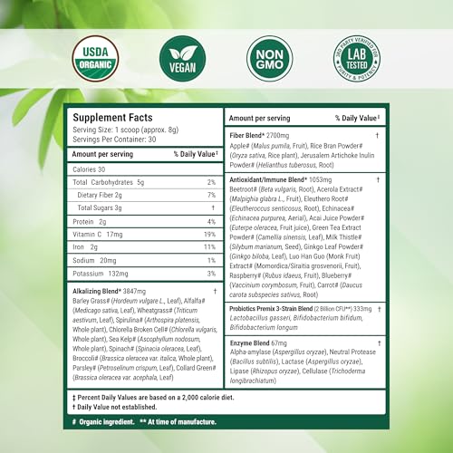 Nested Naturals Super Greens Daily Superfood Powder - Organic, 30 Servings - image 8