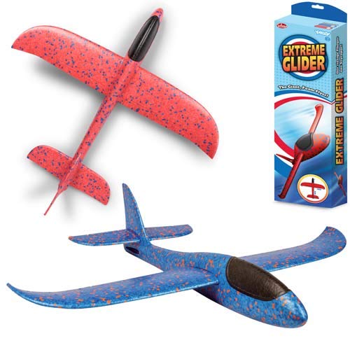 Tobar 37066 Extreme Glider, piepschuim vliegtuig met een spanwijdte van 48 cm, vliegt tot 40 m breed, gesorteerd in rood en blauw
