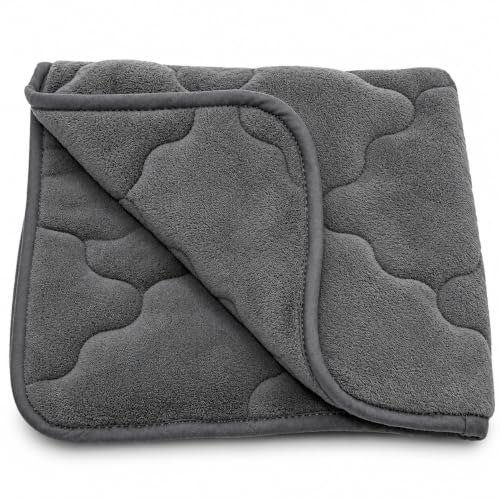ggm antiallergische Hundedecke in 100x120 cm – Schnell trocknende, unempfindliche & Flauschige Kuscheldecke, Maschinenwaschbare Liegedecke für Hunde, Flöhe- und Milbenresistent – anthrazit