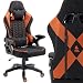 Produktbild KRAKEN CHAIRS Gaming-Stuhl Stoff Bürostuhl Gaming Sessel Höhenverstellbar Drehstuhl Ergonomischer Stuhl Verstellbare Armlehne Lendenkissen Schwarz-Orange