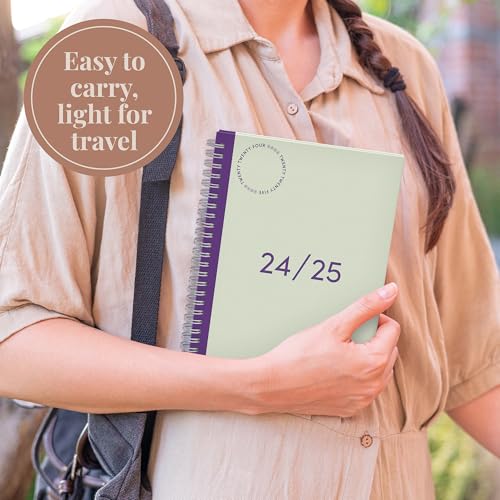 Riley's Planner 2024-2025 Academic Year, 18-Month Simple Weekly Planner - Streamlined Weekly & Monthly Agenda Planner, Sturdy Cover, Notes Pages, Twin-Wire Binding (8 x 6 inch, Teal)