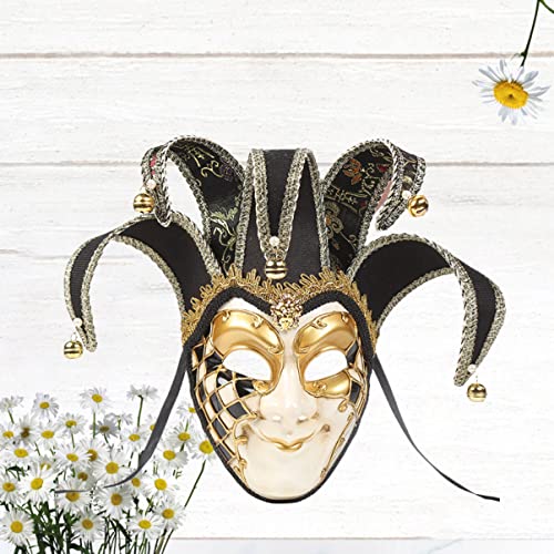 Gadpiparty Decoração Vintage Traje De Bobo Da Corte De Decoração Preto Traje Preto Festa De Veneza M