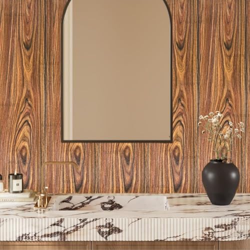 Image of WALLMATE Wood Grain Contact Paper Thickened Wood Peel and Stick, Self-Adhesive Decorative Vinyl Wall Paper, Waterproof & Durable for Furniture Covering (12x118 Inch, Sparkle Wood)