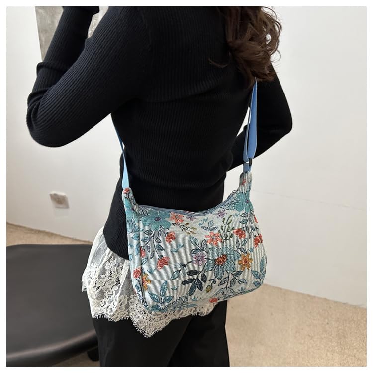 Bolso de hombro para mujer estilo nacional con correa ajustable miniatura 3