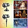 YAZEKY Proiettore Luci Natale per Interno Esterno, Lampada per Proiettore LED Natale con 10 Diapositive 8 Modelli e 10 Effetti di onde d'acqua, Luce Proiettore per Decorazioni Natale Halloween Festa #5