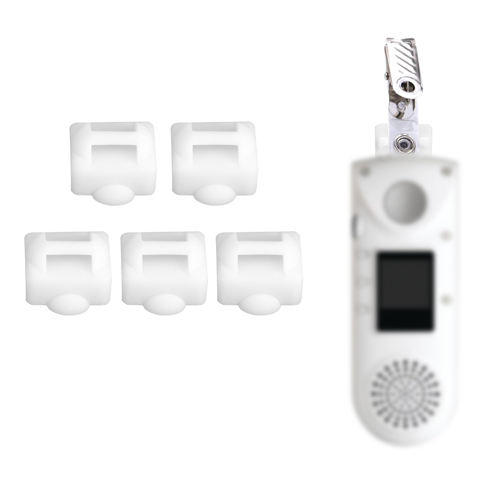 5pcs White Clips for Vocera, Clip Holder Accessory Compatible with Vocera Skin Cover Communications Badge B3000 230-01985
