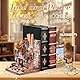 CUTEBEE Book Nook Kit - DIY Weihnachten Buchstützen,Miniatur Buchstütze,Bücherregal Dekoration Diorama Modellbausatz Erwachsene zu Bauen 2 Stück (Love and Peace)