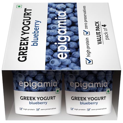 Image of Epigamia Blueberry Greek Yogurt 85Gms (Pack of 4)