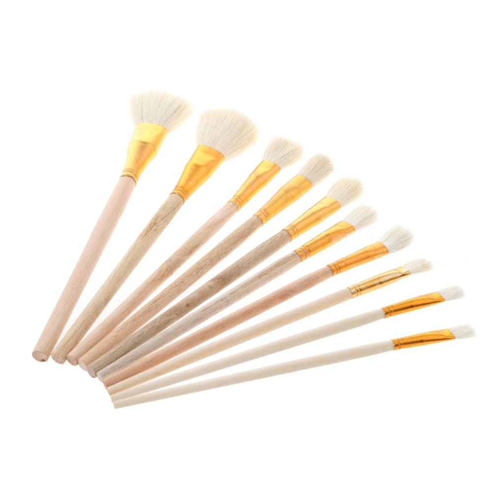 XBTGS Juego de 10 Pinceles para Pintura artística, óleo, acrílico, Acuarela, Dibujo y Manualidades.,