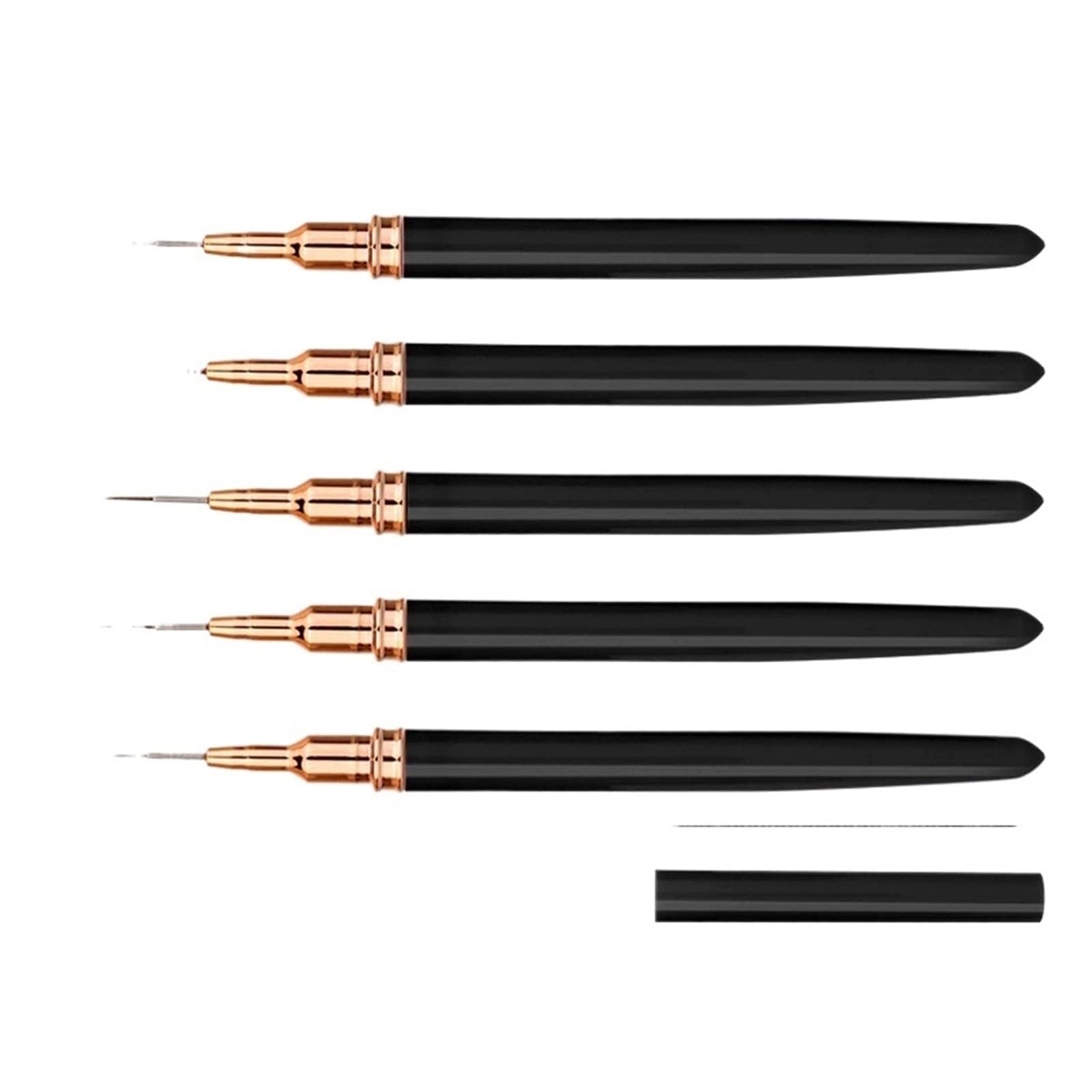Pinceles para uñas Pincel delineador for pintar uñas, pinceles delineadores finos for uñas, pincel delineador for uñas para Bricolaje(Black)
