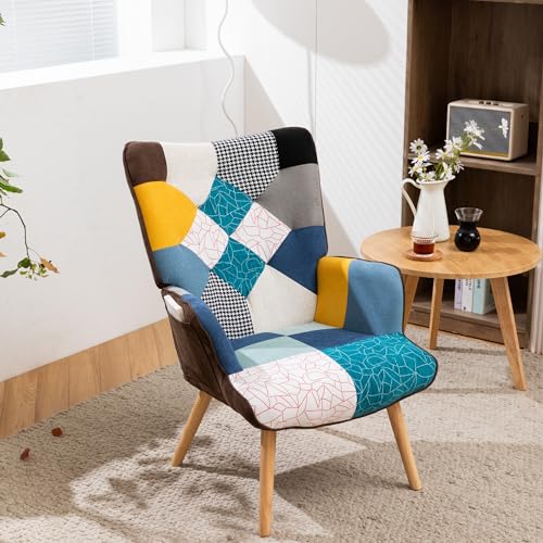 Sillón reclinable azul con respaldo alto y brazo miniatura 6