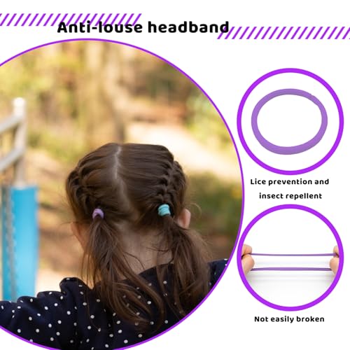 60 Stück Anti-Läuse Haargummis, Enthält Ätherische Öle Elastisch, farbenfroh & sicher gegen Kopfläuse, Wirksam & gesundheitlich unbedenklich