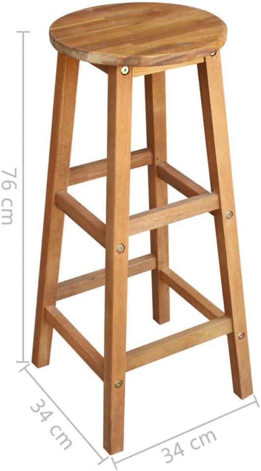 Image of OGESTA Classic Solid Wood Saddle-Seat Kitchen Counter Stool Set of one| Dark Teak Wood Polish | Bar Stool | Bar Chair | Haigh Stool (Desgin-5)