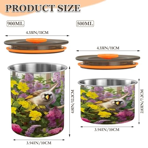 Lata hermética de acero inoxidable para café Blueangle 500ml miniatura 2
