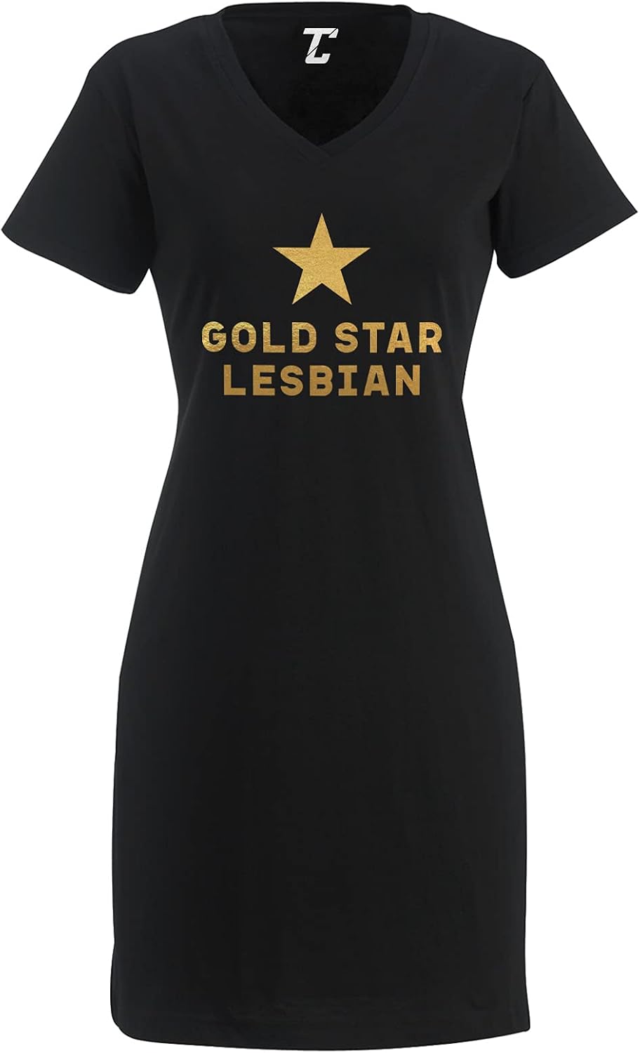 Gold Star Lesbian - LGBTQ LEZ Gay Women's Nightshirt