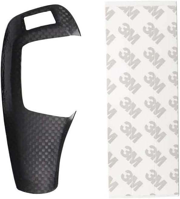 WLKE Carbon Fiber Gear Shift Knob Panel Addon Cover Caps for 1 2 3 4 5 7 Series X1 X3 X4 X5