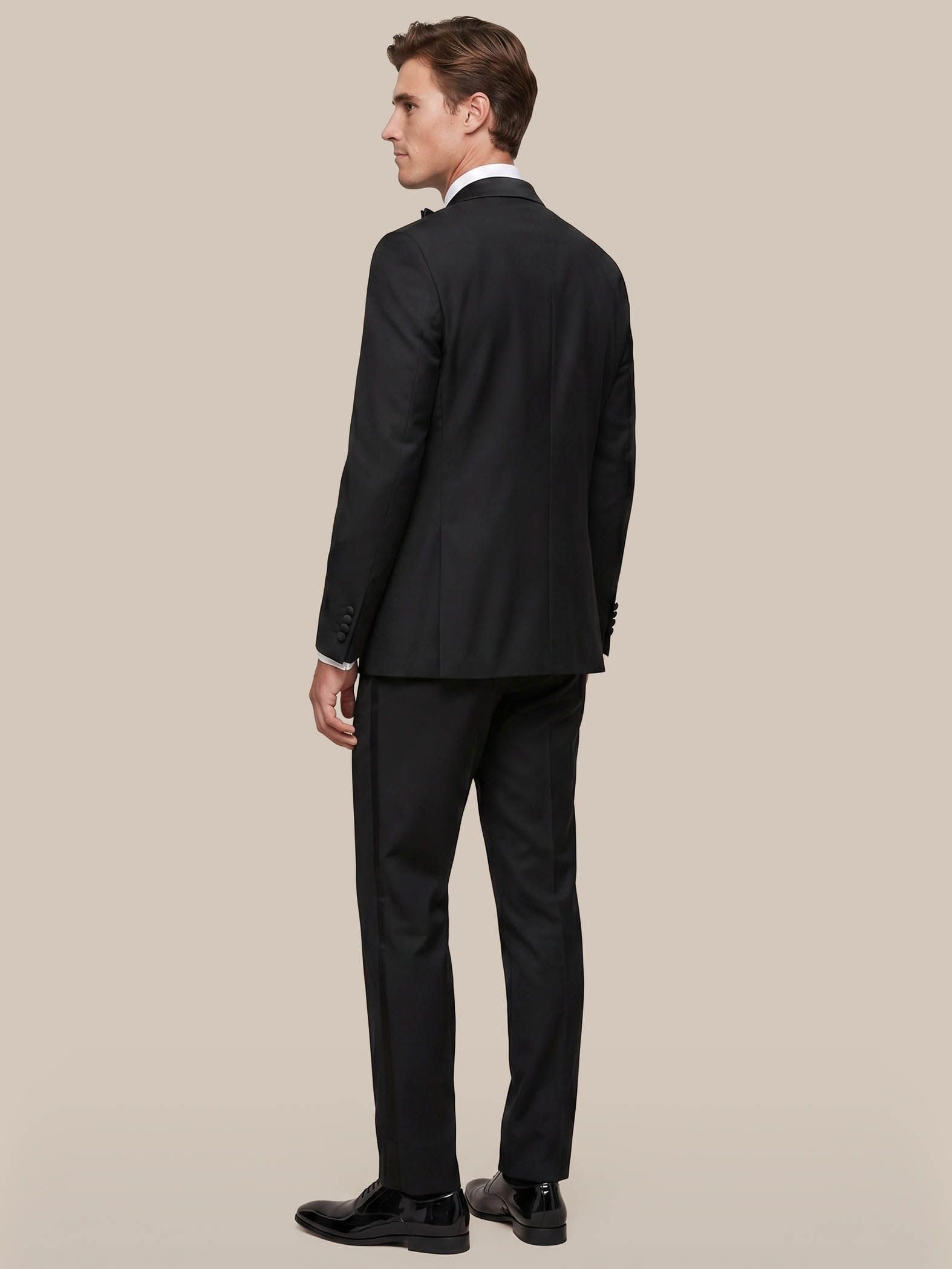 Suitable Smoking Brooklyn Misto Lana - Uomo - Abbigliamento - Taglia Moderna Fit - Moda, Nero , 60