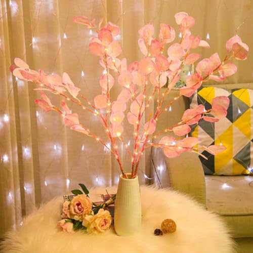 Image of Ulalaza 88cm 2 Branches 40 LED Bulbs Twig Lamp Battery Operated LED Lighted Willow Branches Vase Fillers Use for Christmas Home Party Decoration Indoor Outdoor