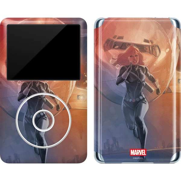 Skinit Decal MP3 Player Skin Compatible with iPod Classic (6th Gen) 80GB - Officially Licensed Marvel Black Widow Running Design