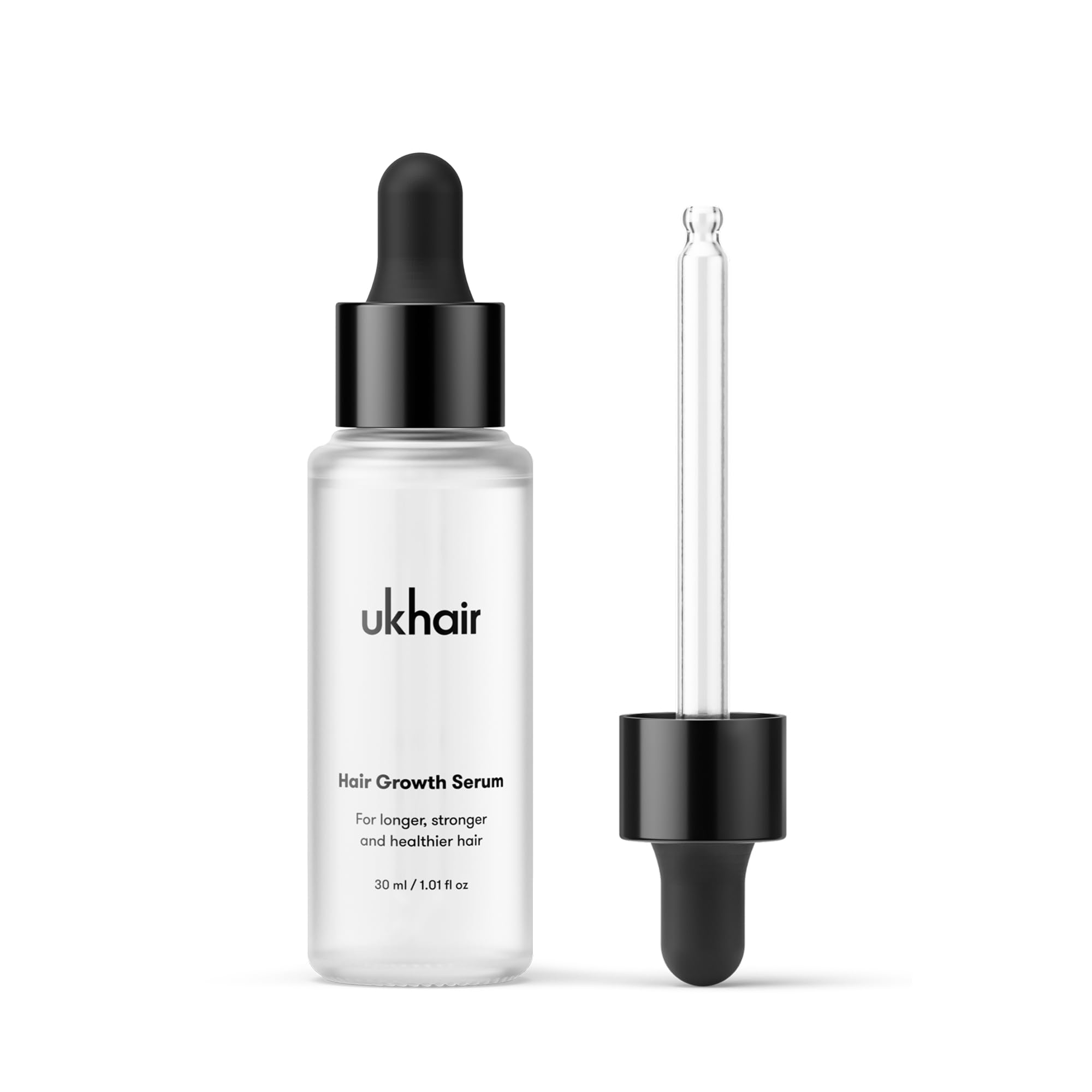 UKLASH Siero per migliorare i capelli per uomini e donne, promuove lo spessore nel diradamento dei capelli e la perdita di capelli, clinicamente testato, leggero e ad assorbimento rapido (30 ml)