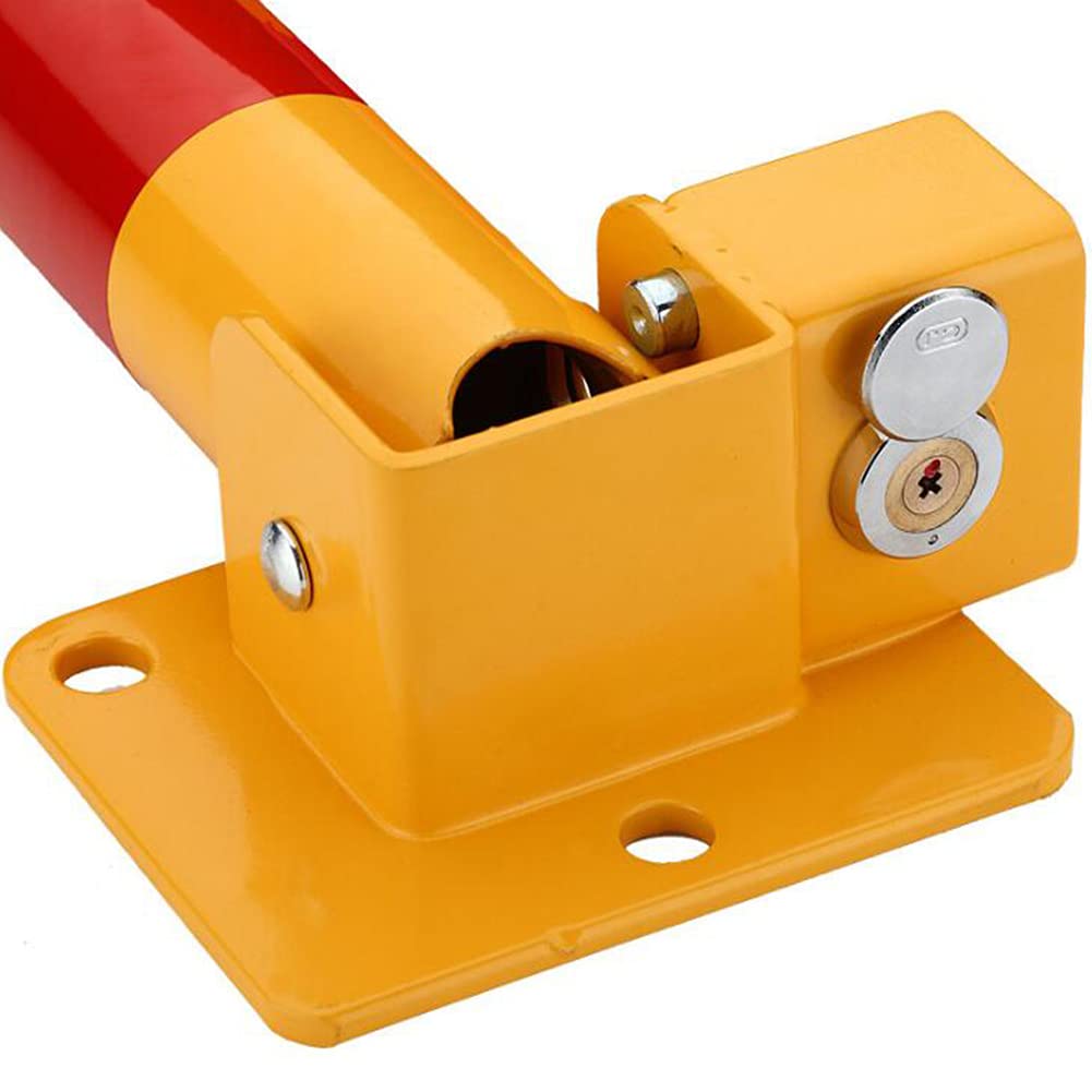 Barreras de estacionamiento de carril plegables para estacionamiento de automóviles en Forma de T, postes de seguridad para Uso Privado, comercial, con tornillos y Llave