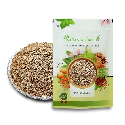 Image of IndianJadiBooti Edible Carrot Seeds | For Good Skin Health & Immunity Benefits - Gajar ke Beej for Eating- Daucus carota | 250 Grams