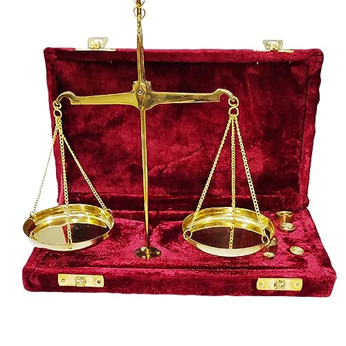Old Traditional Goldsmith Weight (tarazu) showpiece Brass Weighing Scale Balance