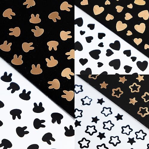 S.A.V.I 6 Grids Nail Art Charms Sequins | Holographic Butterfly Heart Bunny | Manicure DIY