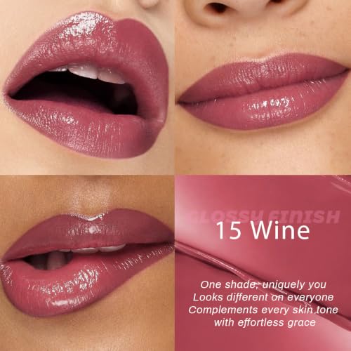 Image of evpct Wine Honey Lipstick Tinted Lip Balm Oil Stick for Women, 15
