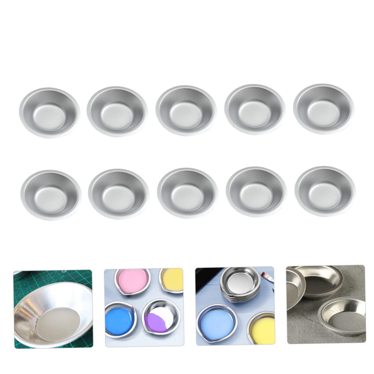 2 Tavolozze In Acciaio Inox Per Pittura - 23x10cm, Per Miscelazione Colori, Trucco, Arte - Facili Da Pulire - Foto 5