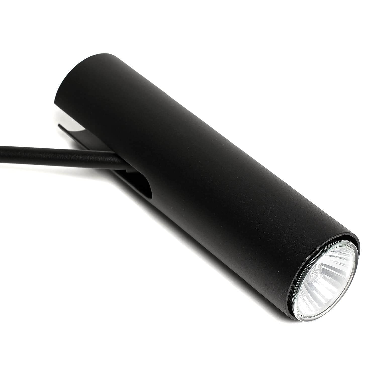 Licht-Erlebnisse Wandleuchte Metall Schwarz Wohnzimmer Flur Schlafzimmer H:45 GU10 max. 35 Watt Schalter Zylinder Modern flexible Wandlampe Innen EYE