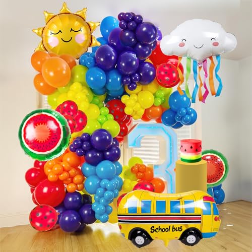 Rainbow Balloon Garland Arch Kit 140pcs Assorted Colors with Wate...