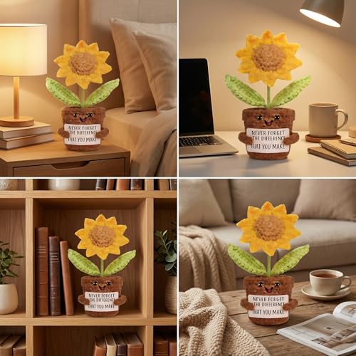 50% Off Mini Crochet Sunflower Thank You Gifts - Handmade Decor - Image 4