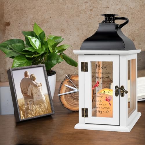 Memorial Lantern - Bereavement Sympathy Gifts for Loss of Loved One Memorial Gifts for Loss of Mother Remembrance Gifts Thoughtful Funeral Gifts for Loss of Mom with LED Candle and Remote - Image 3