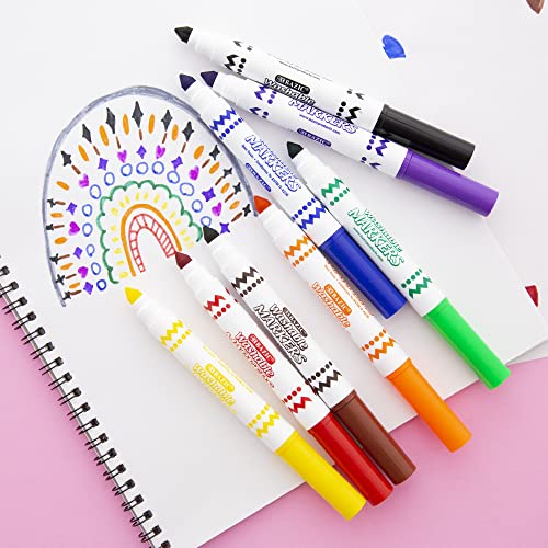 Bazic Washable Markers Broad Line 8 Color Jumbo Size Coloring Marker, Non Toxic Marcadorc Art School Supplies, Gift For Kids (8/Pack), 1-Pack #TOP5