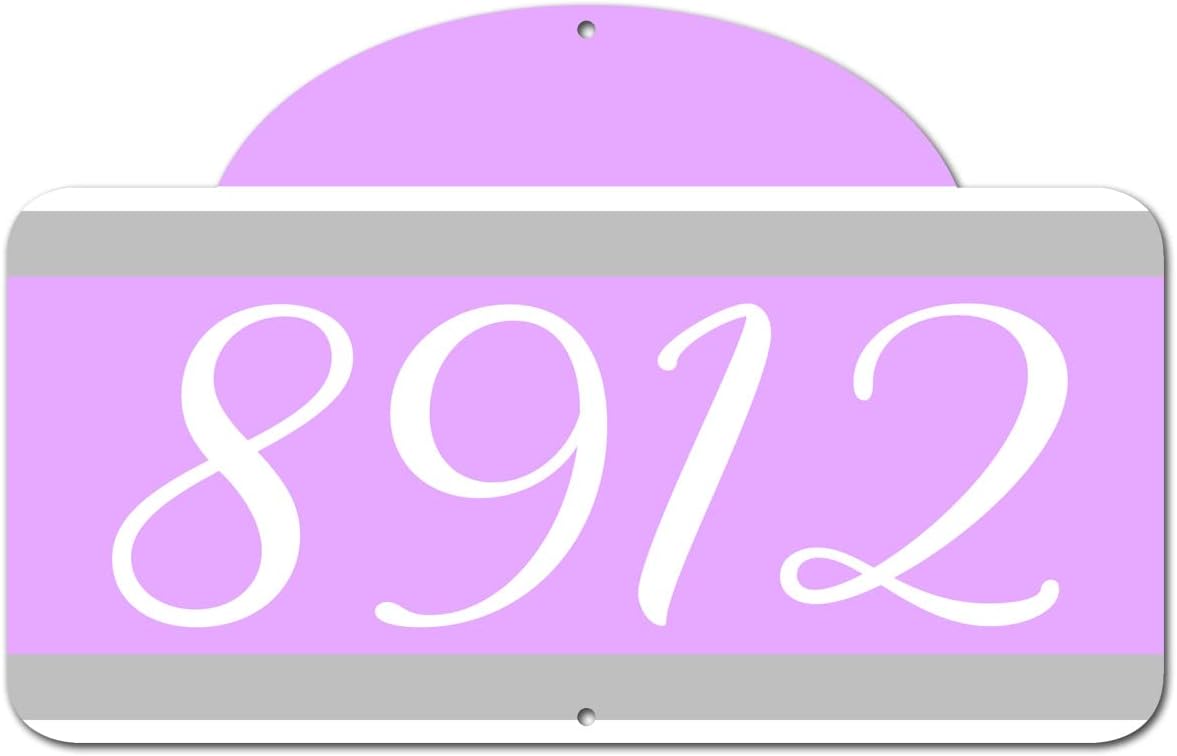 VWAQ Custom Aluminum Plaque Home Address Numbers Sign - Single Sided and Reflective Pre-Drilled Holes - AS4S7 Vertical (Green)