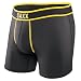 Saxx Mens Pro Elite Performance Boxers Underwear Medium Black/Yellow