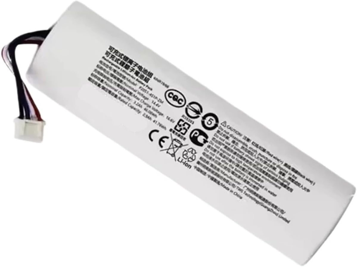 14.4V 12800mAh Li-ion Replacement Battery, Compatible For Xiaomi, Robot Vacuum Mop 2C XMSTJQR2C STYTJ03ZHM P205 Lithium Battery(3000mAh)