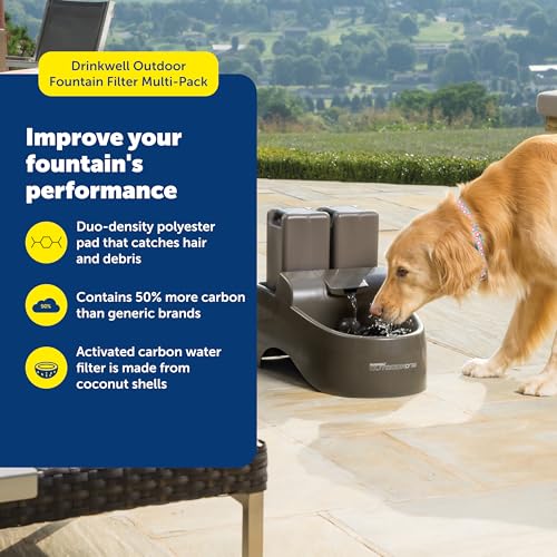 PetSafe Drinkwell Replacement Filter Pack for Outdoor Dog Water Fountain, 3 Carbon Filters & 1 Foam Filter - image 2