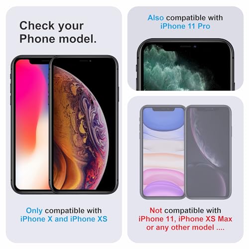 Image of Military-Grade Anti Spy Privacy Tempered Glass For iPhone 11 Pro, iPhone X and iPhone Xs (5.8 Inch) With Installation Kit | Edge to Edge Coverage | Black