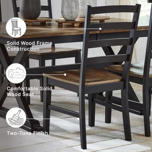 Image of Signature Design by Ashley - Berringer Upholstered Dining Side Chair, Rustic Brown