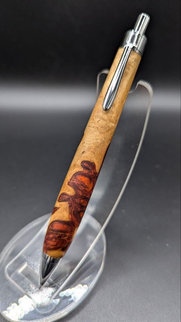 85 ペン工房翌檜　花梨　紅白　源平　瘤杢　色濃いめ　木軸シャーペン　ボールペン 114ペン工房翌檜 紅白 源平 花梨 瘤杢 木軸シャーペン 木軸