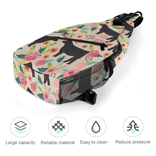 Morrales de hombro con diseño Pink Flower para adultos miniatura 5
