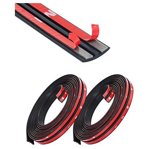 YAKEFLY 2 Pieces Windshield Rubber Seal Windshield Trim Stripping,22 Ft Windshield Rubber Seal,Car Weather Stripping T Shape Sealing Strip for Car Front Rear Windshield Cover
