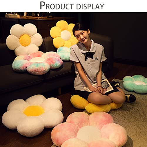 Hotiego 19" Flower Floor Pillow Flower Plush Seating Chair Cushion Cute Tie Dye Seating Oversized Throw Pillow Pad For Home Sofa Bed Decoration #TOP5