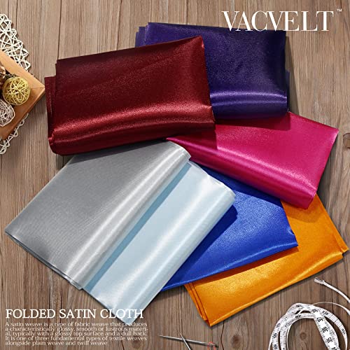 vacvelt charmeuse satin fabric by the yard 60 inch wide black satin fabric shiny amp soft cloth fabric silky satin fabric for bridal dress wedding decorations crafts sewing draping 1 yard