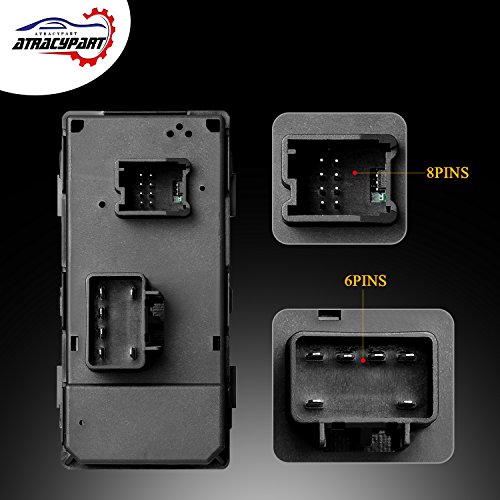 Drive Side Power Window Master Control Switch For | Chevy Silverado 1500 2500Hd 3500Hd,Traverse,Hhr,Gmc Sierra 1500 2500Hd 3500Hd,Yukon,Buick Enclave | Replaces Oe# 20945129, 25789692, 25951963 #TOP4